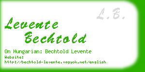 levente bechtold business card